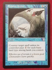Magic The Gathering APOCALYPSE EVASIVE ACTION blue card MTG - Picture 1 of 2