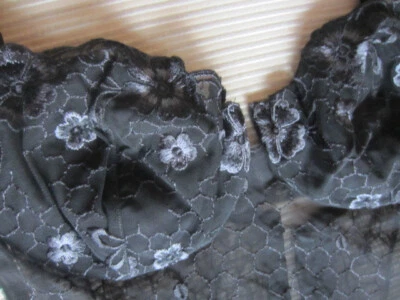 Corsé y braguita MALIZIA By La Perla negros bordados transparentes talla 4, 38 Foto 1 de 4