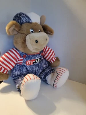 Vintage Bi-Lo Mascot Bull Plush Stuffed 22"T - Изображение 1 из 4