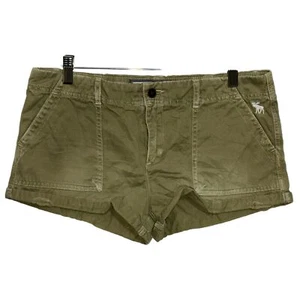 NEW Abercrombie & Fitch Olive Green Low Rise Casual Cargo Shorts Women Size 6 28 - Picture 1 of 8