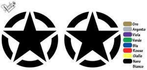 KIT 2 AUFKLEBER STICKERS AUFKLEBER STERN MILITÄR AUTO MOTORRAD HELM TUNING STAR - Bild 1 von 1
