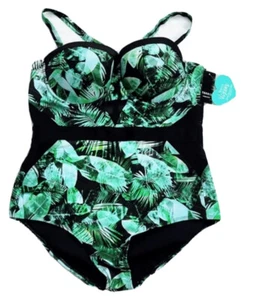 TORRID VIXEN PALM CUTOUT MESH UNDERWIRE PUSH UP 1 PC SWIMSUIT 3 22/24 $124 NWT - Picture 1 of 6