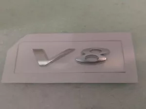 Frame 3D "V8" Letters Trunk Fender Badge Emblem Fit for Jaguar XF XE XJ F-PACE - Picture 1 of 4