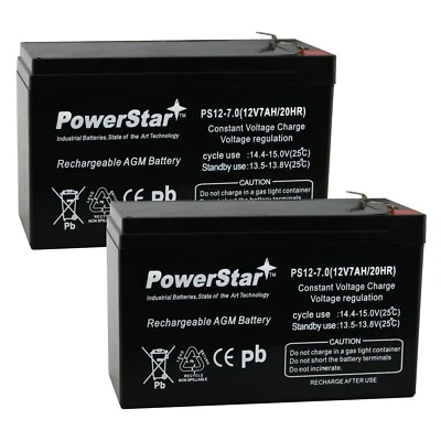 (2 Pack) 12V 7Ah Battery Replacement for Razor Dirt Quad Mini-ATV - Image 1 of 4