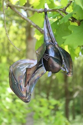 Handmade Hanging bat Fair Trade Tin Metal Fruit Bat - Image 1 of 4