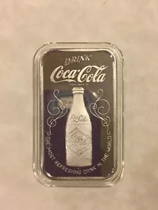 Coca Cola .999 Silver Bar Springfield, Missouri Type 2 75th Anniversary - Picture 1 of 2