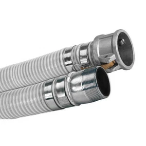 1-1/2" Clear PVC Suction Hose Assembly, Female Camlock x Male NPT KC Nipple, ... - Picture 1 of 1