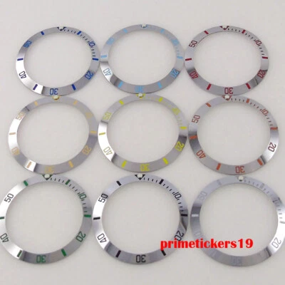 38mm*30.6mm Sloped Steel Watch Bezel Insert Ring Shiny Fit for SUB Watch Case - Image 1 of 4