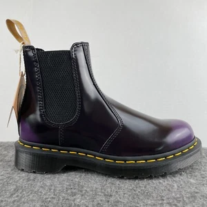Dr. Martens Vegan 2976 Chelsea Stiefeletten Damen Schwarz Rich Purple Gr. 6 NEU - Bild 1 von 6