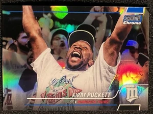 2022 Topps Stadium Club Chrome Kirby Puckett Blue Refractor /199 Twins HOF #52 - Picture 1 of 2