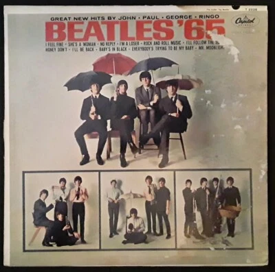 Beatles '65 Capitol Records T 2228 1st L.A. Pressing 12" Vinyl LP Orange Sleeve - Image 1 of 4