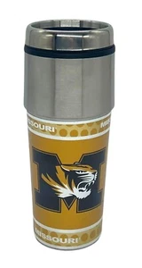 University of Missouri Mizzou Tigers Travel Tumbler with Metallic Wrap, 16 Oz. - Picture 1 of 2
