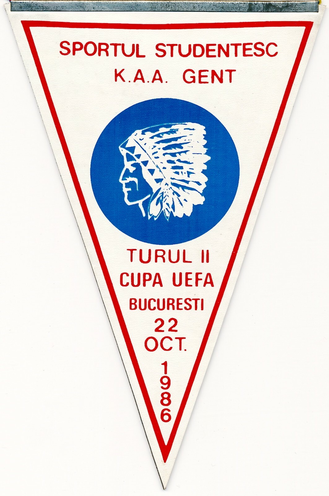 Kaa Gent Pennant Sportul Studentesc Romania Football Champions League 1986 Ebay