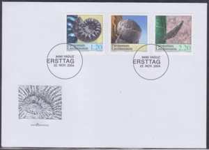 LIECHTENSTEIN - PRIMERAS CARTAS FDC 2004 - FÓSILES / FOSSIL No.: 1365-1367 - Imagen 1 de 1
