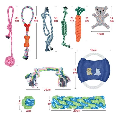 Durable Puppy Toys Dog Toys Prevent Boredom Anxiety Teething Knots Cotton Chew T - Image 1 of 4