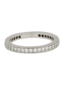 Tiffany & Co Legacy Platin Pave Diamant Full Eternity 2,2 mm Ehering 6 - Bild 1 von 23