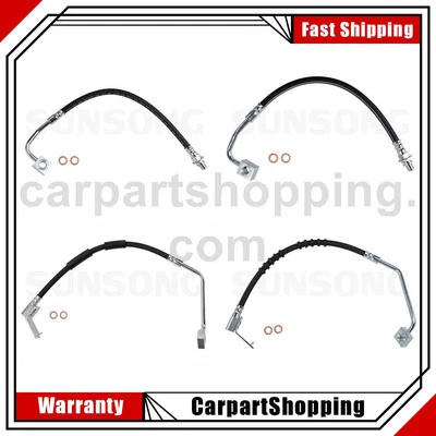 4 Front Rear Brake Hose Brake Line For Chrysler LHS 2001 2000 1999 - Image 1 of 4