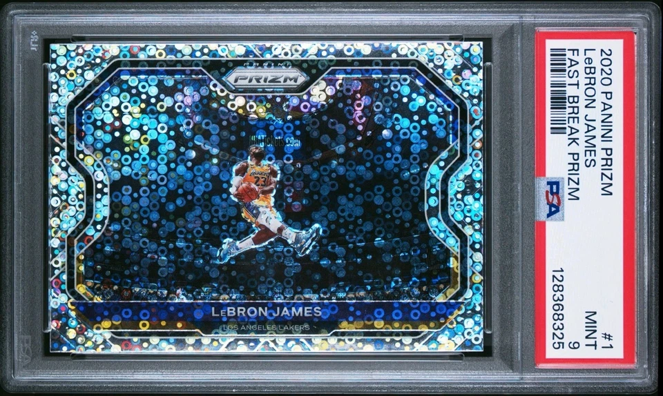 2020-21 Panini Prizm - LeBron James #1 Fast Break Prizm Kobe Tribute Dunk PSA 9 - Image 1 of 2