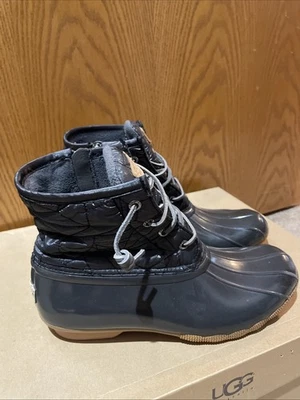 Sperry Women's Top Sider Saltwater Duck Boots Size 8, Black/Grey - Image 1 of 4