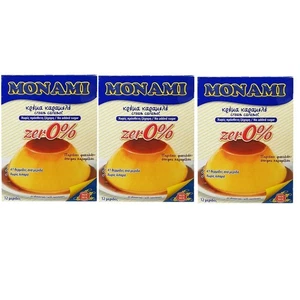 MONAMI Crema Caramelo Polvo Mezcla y Líquido Cero% Sin Azúcar Añadida - 3 Paquetes de 110g - Imagen 1 de 1