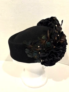 Mr. Hi's Classic Hat Black Wool Felt - Picture 1 of 12