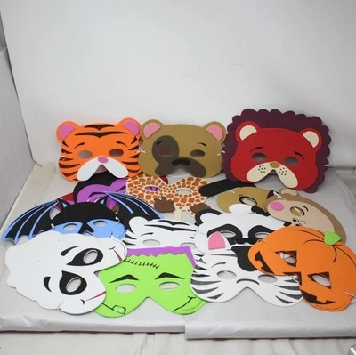 Vintage Rinco Foam Costume Masks Lot Assorted Animals Halloween Party Favors 00s - Image 1 of 4