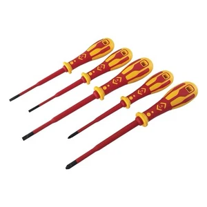CK Tools T49283D 5-teiliges dextroVDE isoliertes schlankes Schraubendreher-Set Schlitz/Pozi - Bild 1 von 4