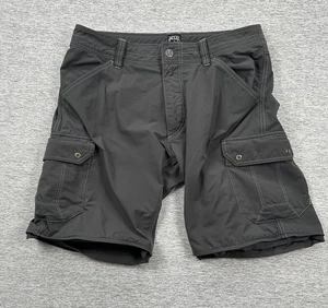 Kuhl Shorts Mens 34 Gray Renegade Stealth Nylon Stretch Cargo Outdoor Hiking - Picture 1 of 9
