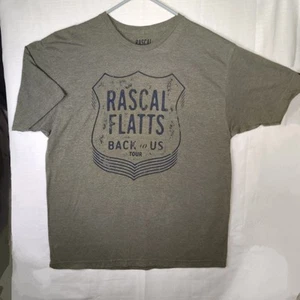 Rascal Flatts Back To US Tour 2018 Graphic T-Shirt Green Unisex Sz 2X 2XL - Picture 1 of 7