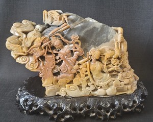 Vintage Chinese Large Soapstone Carving