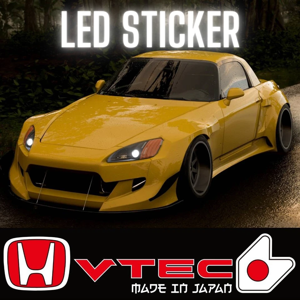 Pegatina eléctrica para ventana de coche Honda VTEC tipo R panel LED 5 estrellas - colores puros Foto 1 de 4