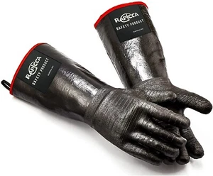RAPICCA BBQ Gloves Heat Resistant-Smoker, Grill, Cooking Barbecue Gloves,14 inch - Picture 1 of 11