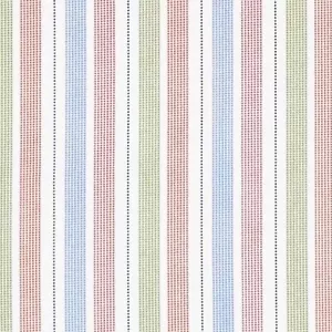 Buddy's Big Adventure Stripe White 100% Cotton Fabric by The Yard - Picture 1 of 1