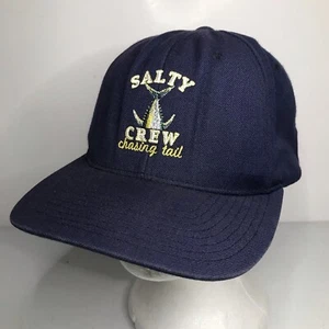 Salty Crew Chasing Tail Men’s Baseball Cap Navy Blue Adjustable Hat The Classics - Picture 1 of 11
