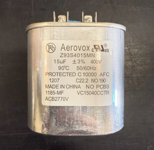 Aerovox 1185-MF (Z93S4015M) 15uF 400V 100'C Oil Filled Capacitor - FREE SHIP - Picture 1 of 3