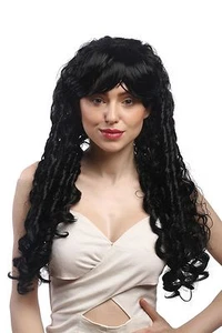 Perücke Damen Karneval Fasching Rasta schwarz Spirallocken lang 3069-P103 - Bild 1 von 4