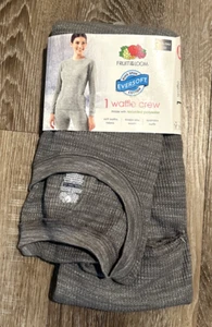 Fruit of the Loom Thermal Long Sleeve Crew Base Layer Gray Women's XXXL 3XG 22 - Picture 1 of 2
