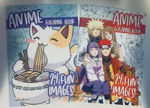 Anime Malbücher - 2er Set Bücher mit jeweils 24 Tränenseiten - Bild 1 von 3
