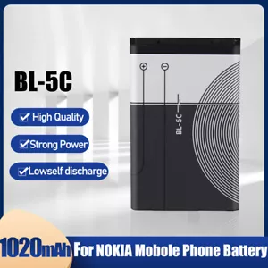 BATERÍA BL-5C BL5C 1020mAh PARA NOKIA 1100 1600 2300 6230 6630 7600 7610 e60 n70 - Imagen 1 de 12
