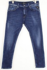 REPLAY JONDRILL W30/L30 Men Jeans Skinny Zip-Fly Low Stretch Denim Blue Washed