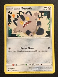 Galarian Meowth | 084/159 | Común | SWSH: Crown Zenith | JCC Pokémon - Imagen 1 de 3