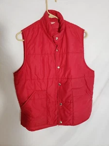 Active Generation Vest Vintage Men's M Red Quilted Nylon USA Very Clean - Picture 1 of 11