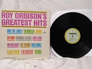 Roy Orbison's Greatest Hits Vinyl LP Monument records MLP 18000 1963 - Picture 1 of 5