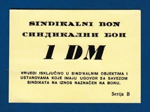  1 DM German Mark 1993, Bosnia local note,  Banja Luka Syndicate bons ! - Picture 1 of 2