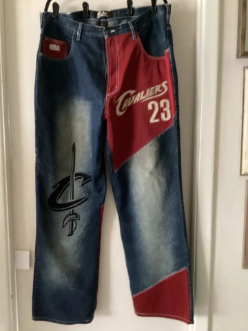 UNK NBA James Lebron Cavaliers wide leg Jeans sz 38x32 Cover