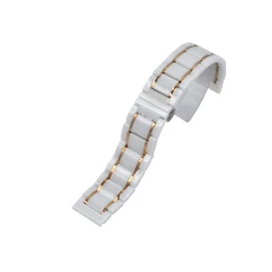 22mm White Ceramic Watch Bracelet For Guess - Picture 1 of 6