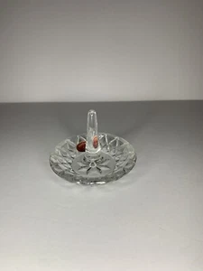 Vintage Bohemia Czechoslovakia Lead Crystal Ring Holder 3.5" - Picture 1 of 4
