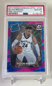 2017 Donruss Optic 152 Dillon Brooks Rated Rookie Pink Velocity PSA 10 GEM 25/79