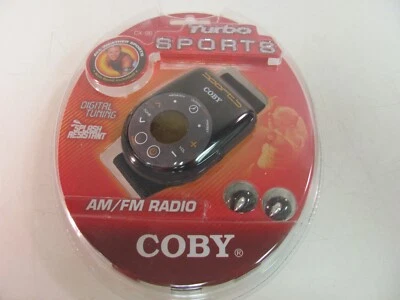 New Coby Portable AM FM Digital Tuning Radio Arm Band Splash Resistant CX-96 - Image 1 of 4