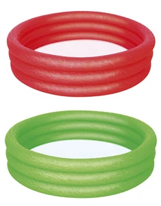 2x Kinderpool Ø 122 cm Planschbecken Pool Badebecken Babybecken rot + grün EA - Bild 1 von 7